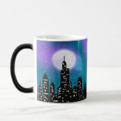 独自のオーロラボレアリスナイトタイムシティを作成 モーフィングマグカップ (左)