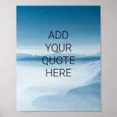 独自のカスタマイズのパーソナライズ引用文の作成 ポスター (正面)
