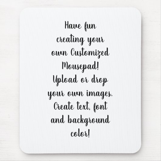 独自のカスタマイズ可能な個人用の作成 マウスパッド (正面)