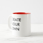 独自のカスタマイズ可能な2トーンマグレッドの作成 ツートーンマグカップ (正面左)