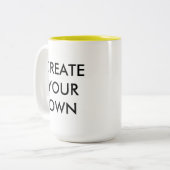 独自のカスタマイズ可能な2トーンマグ黄 ツートーンマグカップ (正面左)