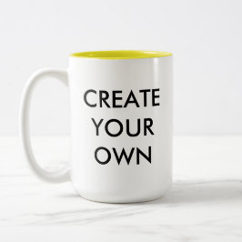 独自のカスタマイズ可能な2トーンマグ黄 ツートーンマグカップ