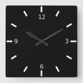 独自のカスタマイズ スクエア壁時計 (正面)