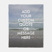 独自のカスタムやる気を起こさせる引用文 フリースブランケット (正面)