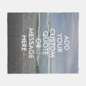 独自のカスタムやる気を起こさせる引用文 フリースブランケット (正面(横))