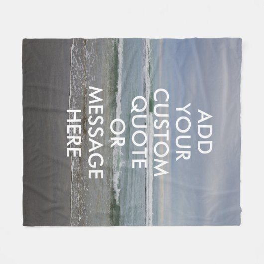 独自のカスタムやる気を起こさせる引用文 フリースブランケット (正面(横))