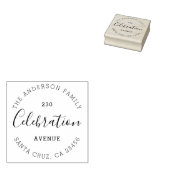 独自のカスタムを作成するシックな名前&差出人住所 ラバースタンプ (押印)
