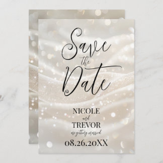 独自のカスタムアイボリーの白波を作成 セーブザデート