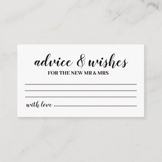 独自のカスタムアドバイスとウィッシュカードの作成 アドバイスカード (正面)