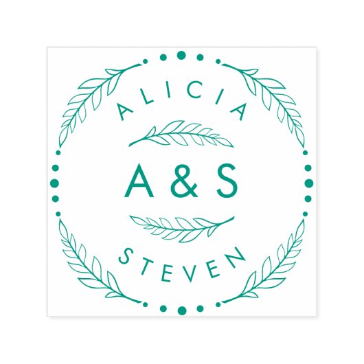 独自のカスタムイニシャル結婚の作成 セルフインキングスタンプ (デザイン)