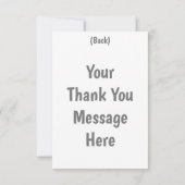 独自のカスタムイメージメッセージを作成3.5"x5"フラット サンキューカード (裏面)