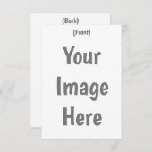 独自のカスタムイメージメッセージを作成3.5"x5"フラット サンキューカード (正面/裏面)