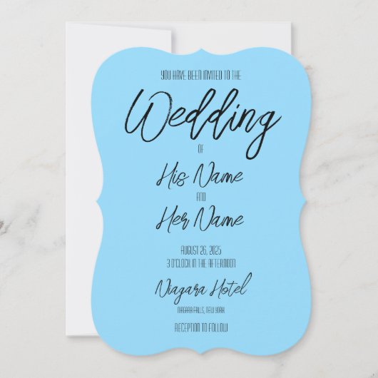 独自のカスタムカラーの結婚作成 招待状 (正面)