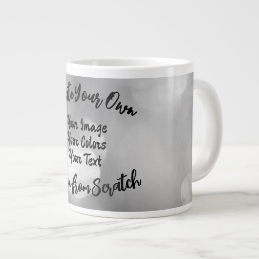 独自のカスタムカラー/デザインの作成 ジャンボコーヒーマグカップ (正面右)