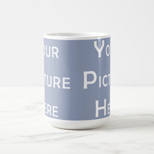 独自のカスタムテンプレート空白のフォトデザイン コーヒーマグカップ (中央)
