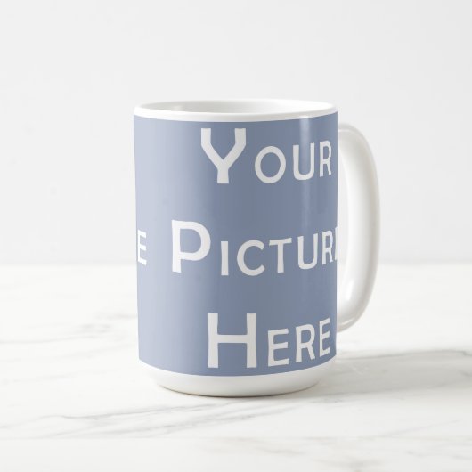 独自のカスタムテンプレート空白のフォトデザイン コーヒーマグカップ (正面右)