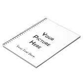 独自のカスタムテンプレート空白のフォトデザイン ノートブック (左側)