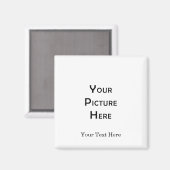 独自のカスタムテンプレート空白のフォトデザイン マグネット (正面/裏面)