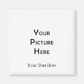 独自のカスタムテンプレート空白のフォトデザイン マグネット (正面)