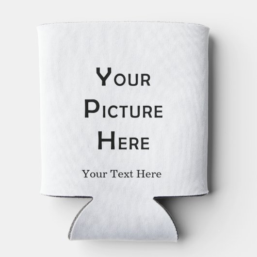 独自のカスタムテンプレート空白のフォトデザイン 缶クーラー (裏面)