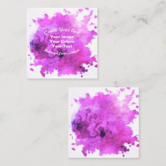 独自のカスタムデザインを作成する スクエア名刺 (正面/裏面)