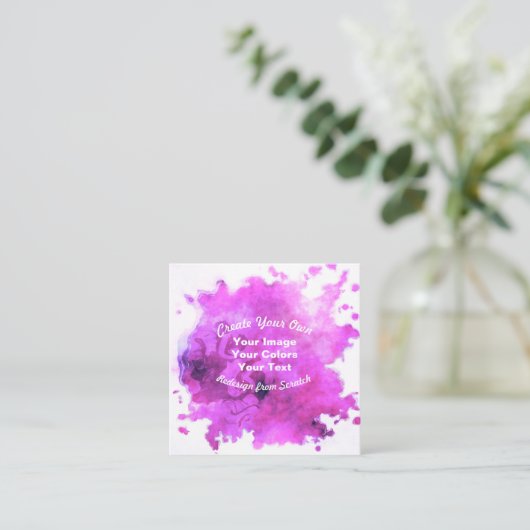 独自のカスタムデザインを作成する スクエア名刺 (スタンド正面)