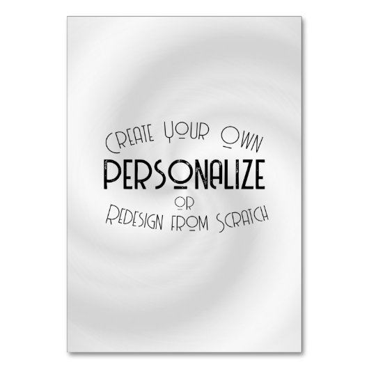 独自のカスタムデザインを作成する テーブルナンバー (正面)