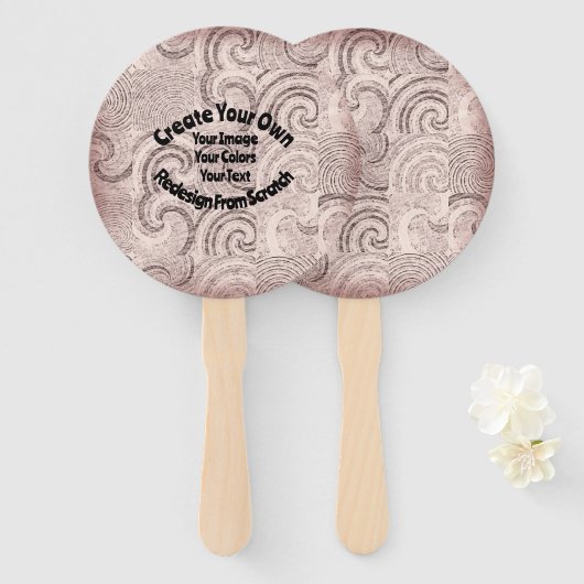 独自のカスタムデザインを作成する ハンドファン (正面&裏面)