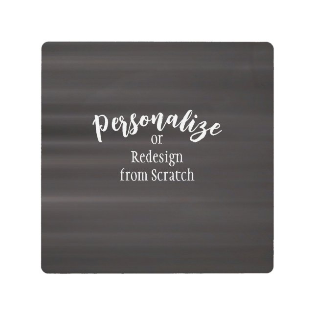 独自のカスタムデザインを作成する メタルプリント (正面)