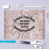 独自のカスタムデザインを作成する 薄葉紙 (クラフト)