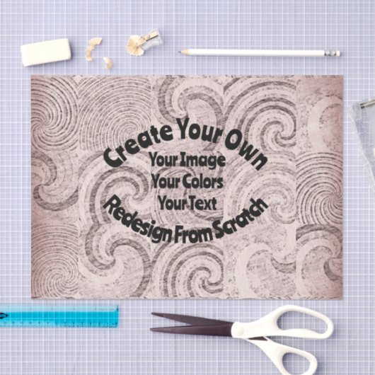 独自のカスタムデザインを作成する 薄葉紙 (クラフト)