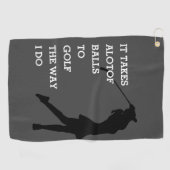 独自のカスタムデザインゴルフタオルを作成する ゴルフタオル (横)