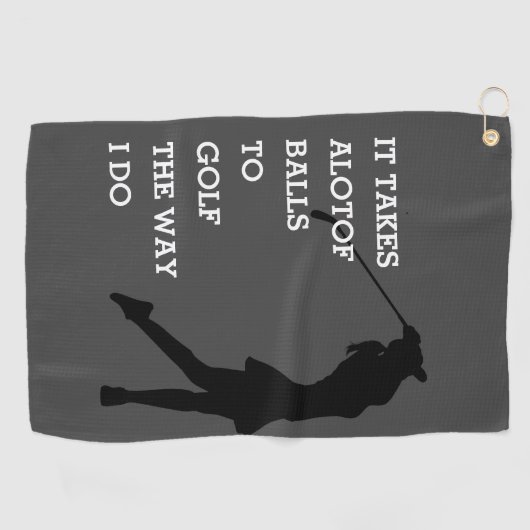 独自のカスタムデザインゴルフタオルを作成する ゴルフタオル (横)