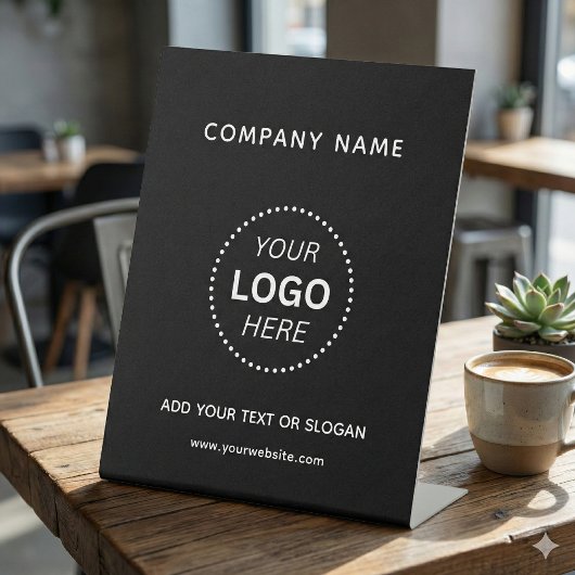 独自のカスタムデザインビジネスロゴの作成文字 台座サイン