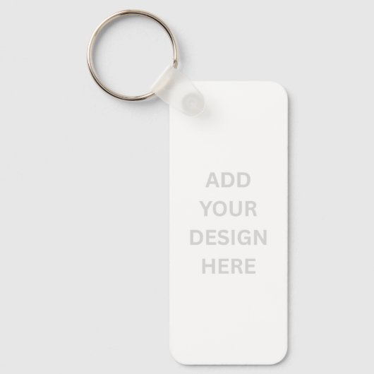 独自のカスタムデザインメタル長方形を作成する キーホルダー (正面)