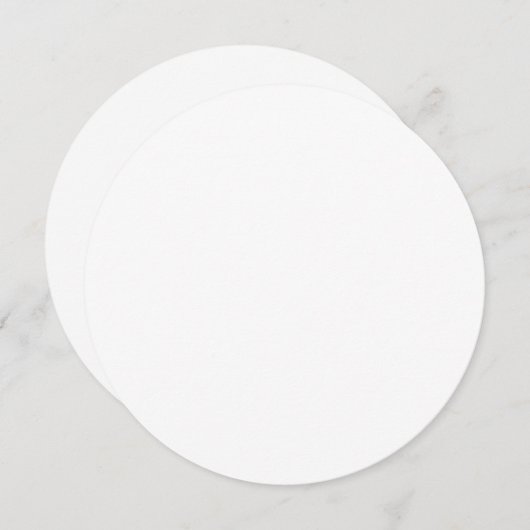 独自のカスタムデザイン5.25インチサークルを作成する 招待状 (正面/裏面)