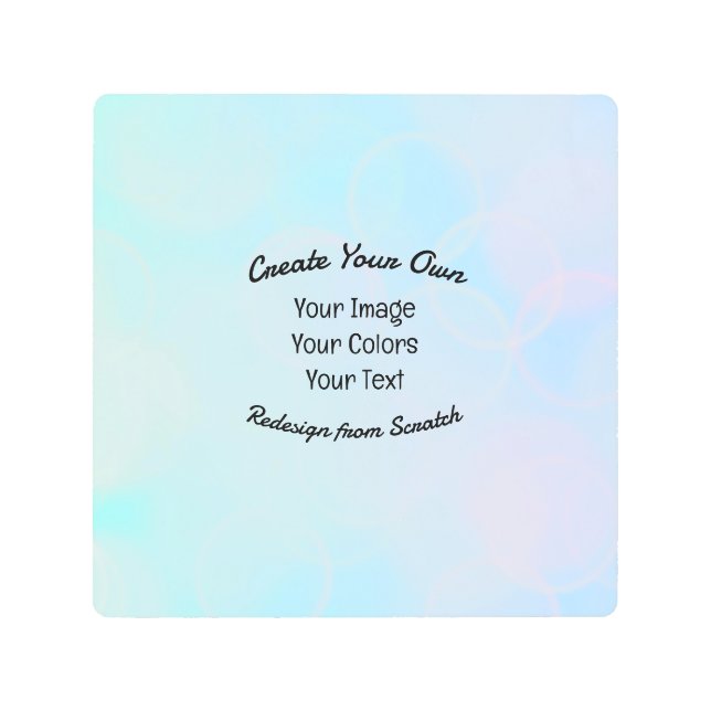 独自のカスタムデザイン/ロゴの作成 メタルプリント (正面)