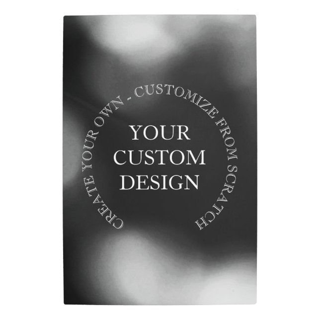 独自のカスタムデザイン/ロゴの作成 メタルプリント (正面)