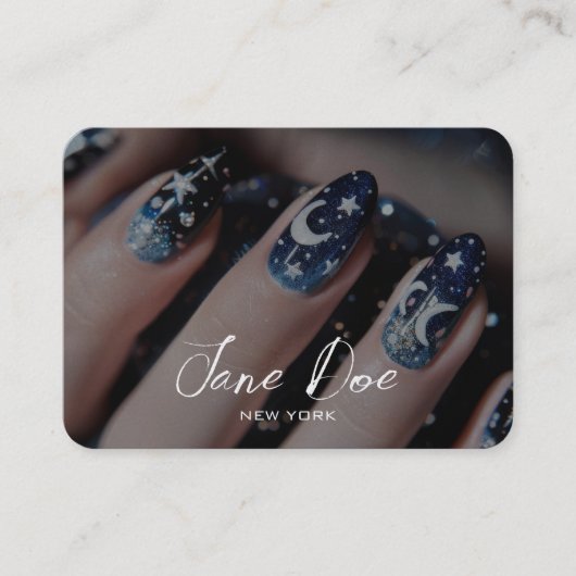 独自のカスタムナイトスカイネイリストの作成 名刺 (正面)