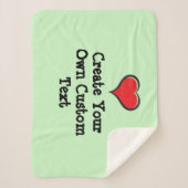 独自のカスタムハート シェルパブランケット (正面)