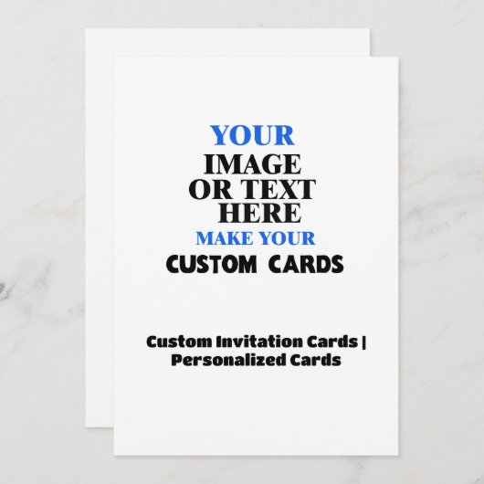 独自のカスタムパーソナライズされた結婚式の作成 招待状 (正面/裏面)