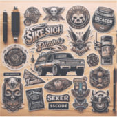 独自のカスタムビニールカスタムシールを追加 シール (正面)