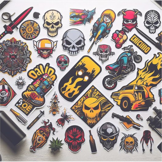 独自のカスタムビニールカスタムシールを追加 シール (正面)