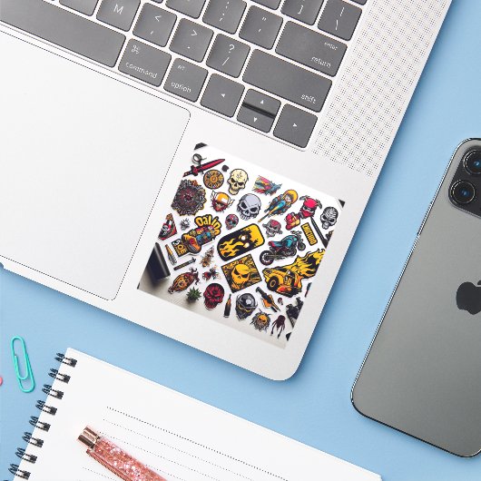 独自のカスタムビニールカスタムシールを追加 シール (ノートパソコンとiPhone)