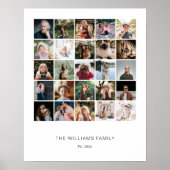 独自のカスタムファミリーの追加25フォトコラージュ ポスター (正面)