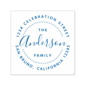 独自のカスタムファミリ名の差出人住所 セルフインキングスタンプ (デザイン)