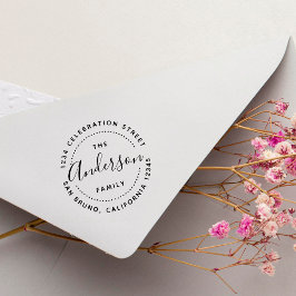 独自のカスタムファミリ名の差出人住所 セルフインキングスタンプ