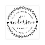 独自のカスタムファミリ名の差出人住所 セルフインキングスタンプ (デザイン)