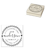 独自のカスタムファミリ名の差出人住所 ラバースタンプ (押印)