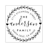 独自のカスタムファミリ名の差出人住所 ラバースタンプ (インプリント)